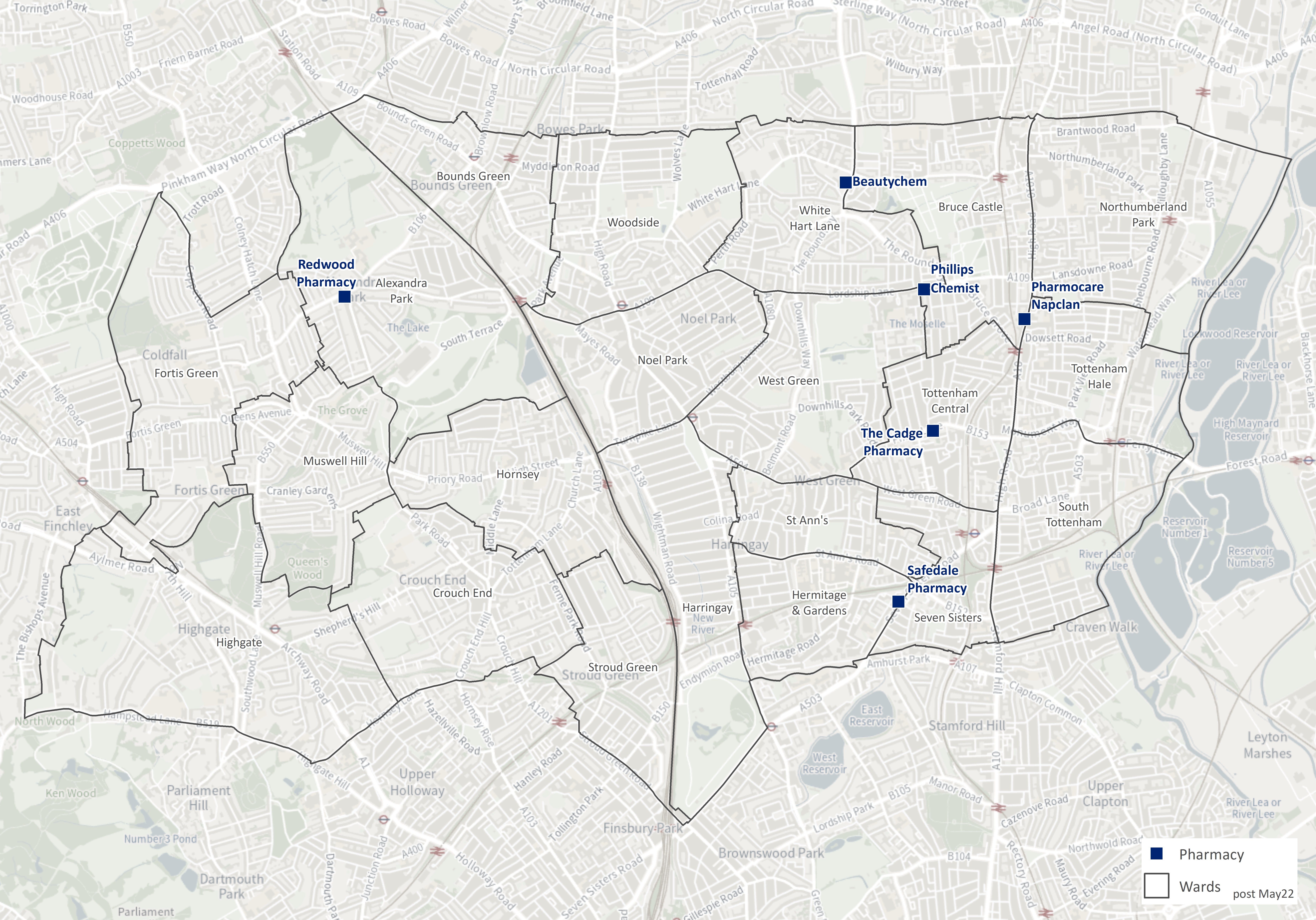 Self care pharmacies map