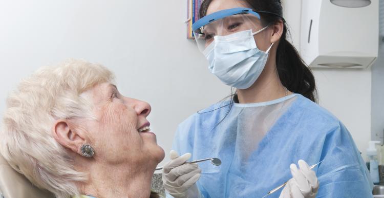 Dentist Older White Female Patient