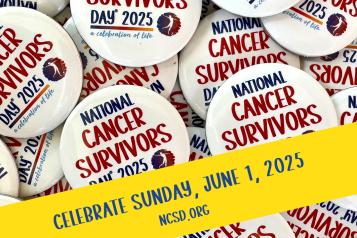 Cancer survivors day badges 1 June 2025