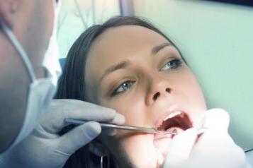 Dentist white female patient