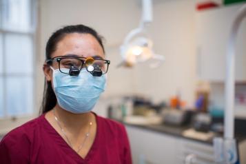 Dentist in mask