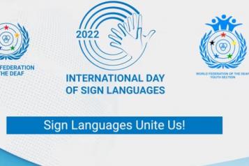 Sign Language Day 2022 logo.