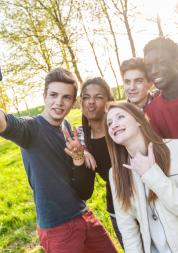 Teen Group Selfie